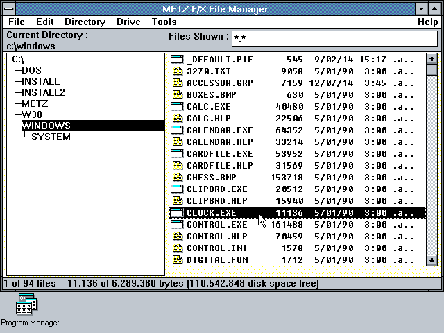 Metz FX File Manager - Files